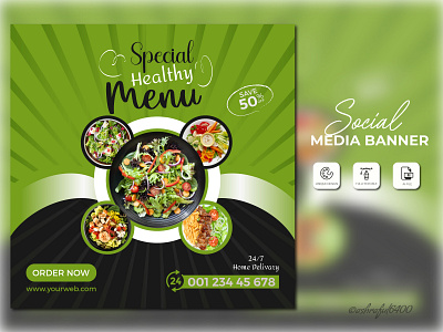 Food Social Banner Design