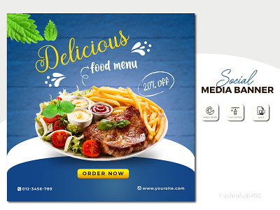 Food Social Banner Design