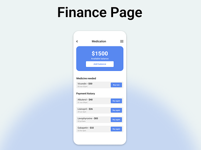 Finance Page