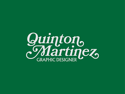 Quinton Martinez Wordmark design logo wordmark
