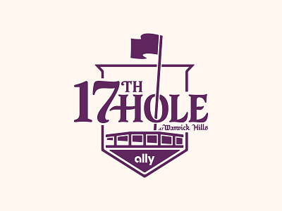 17th Hole at Warwick Hills ally challenge design golf logo pga pga champions vector warwick hills