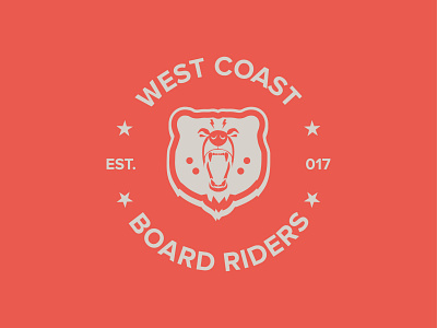 West Coast Board Riders Logo branding design logo surf vector
