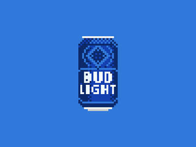 'Bit' Light 8 bit 8 bit art alcohol beer beer art beer can bit blue budweiser can pixel pixel art pixelart st. louis
