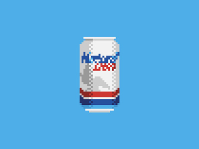 'Bitty' Light 8 bit 8 bit art beer beer art beer can bit blue can illustration pixel pixel art pixelart
