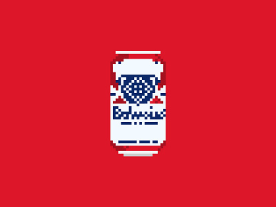 'Bit'weiser 8 bit 8 bit art alcohol beer beer art beer can budweiser can pixel pixel art pixelart red st. louis