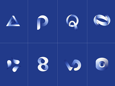 Symbols. abstract bird branding design icon icons identity illustration illustrator letter lettering logo mark minimal set type vector