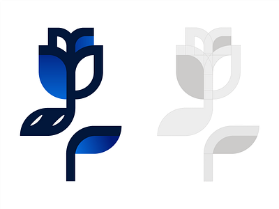 Blue Flower. abstract branding branding design design icon logo mark vector