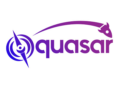 Quasar challenge logo quasar rocketship space