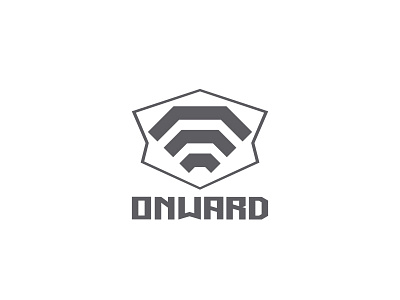 Onward Logo bagde card challenge emblem grey logo onward wifi wireless