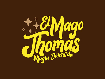 El Mago Thomas Logo chile logo logotype magician mago spark stars venezuela yellow