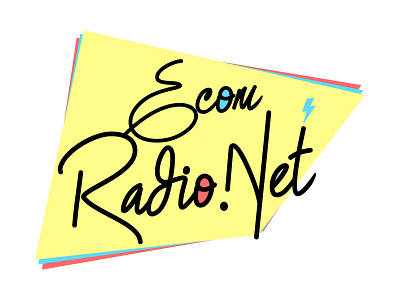 Ecom Radio.net illustration logo logotype radio retro retro badge vingate website