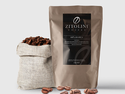 Zitolini Coffee Label australia branding coffee design label logotype mockup packaging