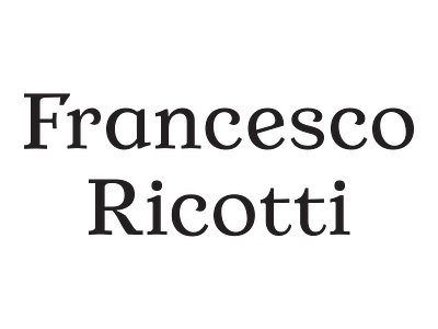 Francesco Ricotti custom type fashion logo logotype type design