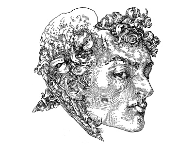 Hermes graphic illustration inkonpaper portrait
