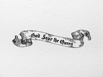 God Save the Queen graphic illustration inkonpaper stickers