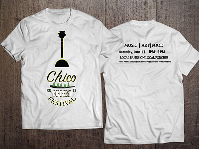 Chico Porchfest T- Shirt Mockup