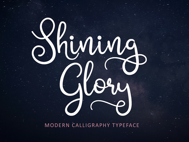 Shining Glory Script Font