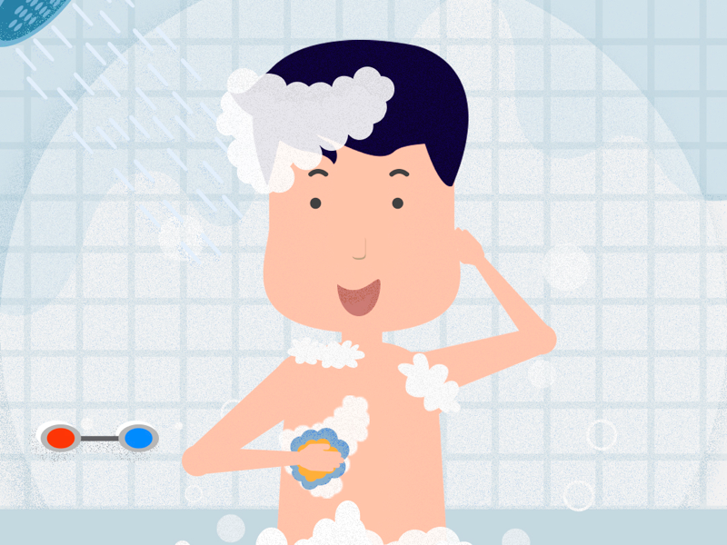 Showers ux ui sketch photoshop logo like ios instagram illustration icon hashtags follow flat distruptive-wednesday design-challenge design animation 2d