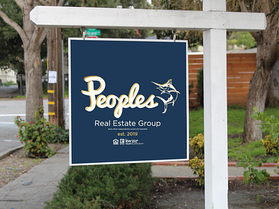 People's Real Estate Sign art direction branding creative design environment design graphic design logo design realestate signage wayfinding
