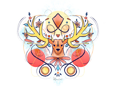 Deer affinity designer affinitydesigner deer deer head deer illustration illustration ipad ipad art ipad pro ipad pro art ipadproart symmetric symmetrical symmetry venado