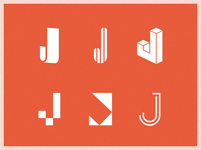 Geometric J's brand branding design icon identity logo shape
