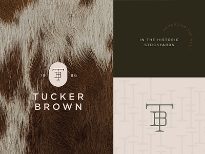 Tucker Brown Boutique boutique brand branding clothing cowhide identity logo western