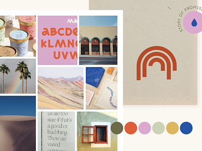 Story Of Promise branding color concept logo moodboard