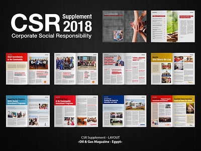 CSR Supplement - Layout adobe art design designs graphic graphic art graphic arts graphic design indesign layout layout design layouts magazine magazine design magazine layout pic picture shot shots تصميم