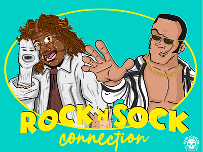 Rock ‘N’ Sock Connection the rock wwe mankind mick foley