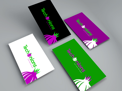 Techonions onions B. Card design brand identity business card. logo