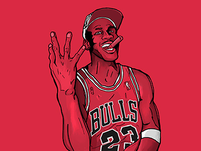 Michael Jordan Illustration basketball bulls chicago chicago bulls digital drawing illustration michael jordan nba people portrait sports