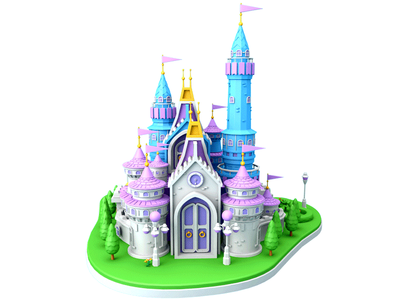 Disney Castle for C4D Practice
