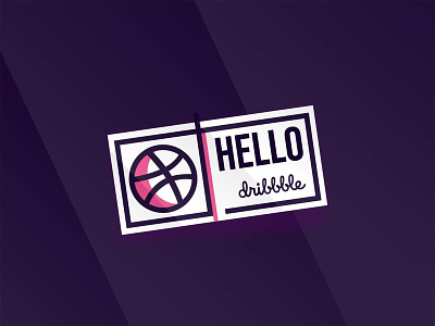 Hello Dribbble ! :) branding debut design first design first shoot first shot hello hello dribbble hello world icon logo logo a day type typorgraphy