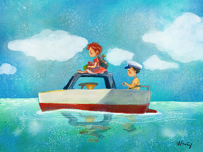 Ponyo and Sosuke for #ghibliredraw