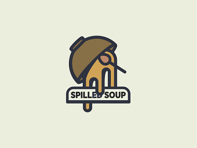 Spilled Soup Lockup bowl branding design dish food graphic design icon icons illustration logo logo design logotype sans serif simple simple logo sketch soup symbol typography vector