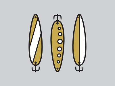 Lures art direction badge design design designs fish fishing graphic graphic design graphicdesign grey hook icon icons illustration lines lures orange salmon think vector