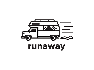 Runaway illustration logo logo design runaway vector