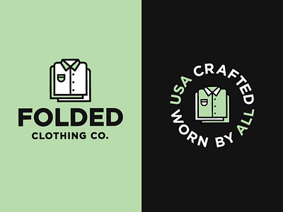 Folded Clothing Co. graphic design icon illustration logo logo design typography vector