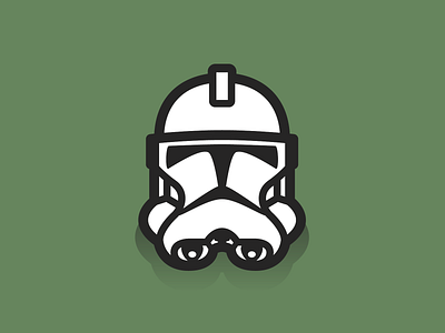 Clone Phase 2 clone trooper design graphic design helmet icon illustration starwars vector