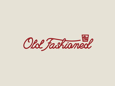 Old Fashioned cocktail graphic design logo old fashioned typography vector