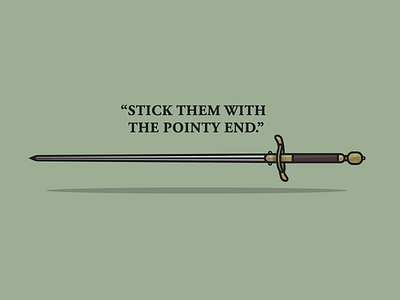 "Stick Them With The Pointy End." arya arya stark design game of thrones graphic design icon illustration needle typography vector