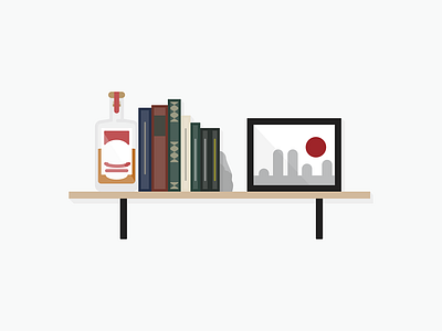 Shelves at Home design illustration shelf vector