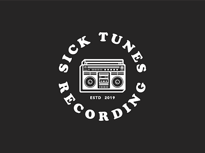 Sick Tunes Recording - Circular badge design design graphic design icon icons illustration logo logo design typography vector