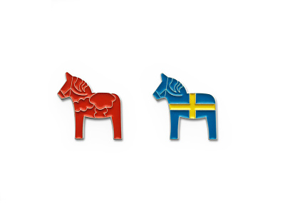 Swedish Horse Enamel Pins