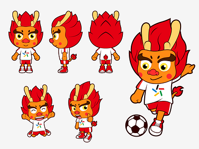 LongZai character illustration mascot sports