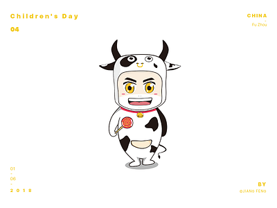 Children's Day candy character childrens day cow happy milk