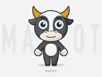 Mascot 02 animal bull cartoon character illustration lovely mascot