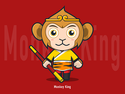Monkey King buddha character fighting gold illustration immortal king monkey musha spell stick sun wukong