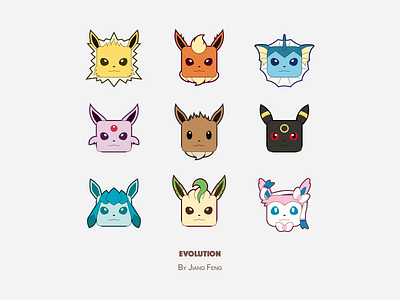 Eevee cartoon icon pokemon