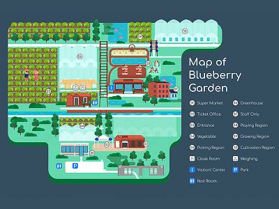 Garden Map design illustration map